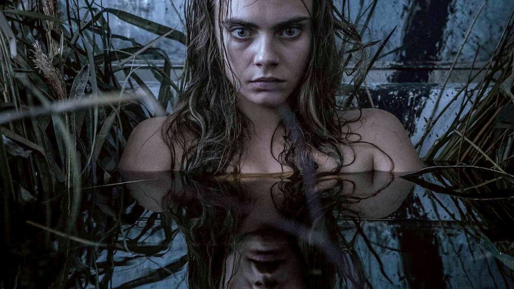 Cara Delvigne's Enchantress in a more contemplative less-covered-in-S&*t moment.